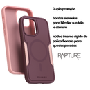 CAPINHA RAPTURE ROSA COM CARREGAMENTO POR INDUÇÃO MAGSAFE IPHONE 16 PRO MAX