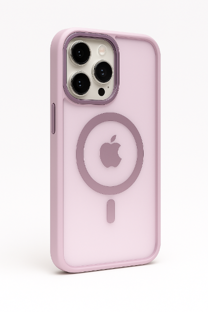 CAPINHA GUARD MATTE ROSA COM MAGSAFE PARA IPHONE 15