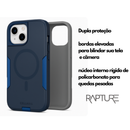 CAPA RAPTURE AZUL COM CARREGAMENTO POR INDUÇÃO MAGSAFE IPHONE 15 PRO
