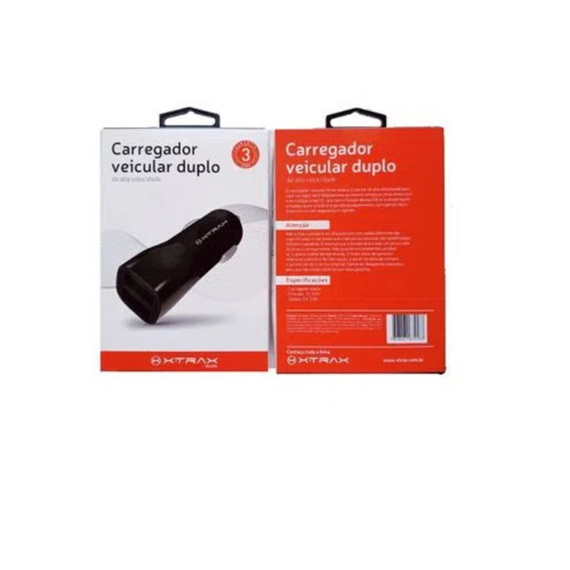 Carregador Veicular Xtrax Fast Preto